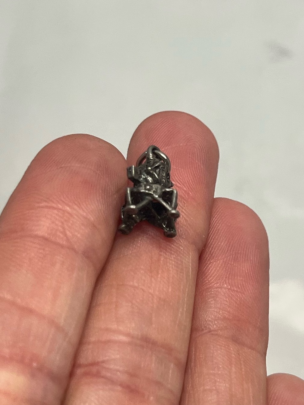 Vintage 1960s sterling silver space landing module charm NASA moon pendant
